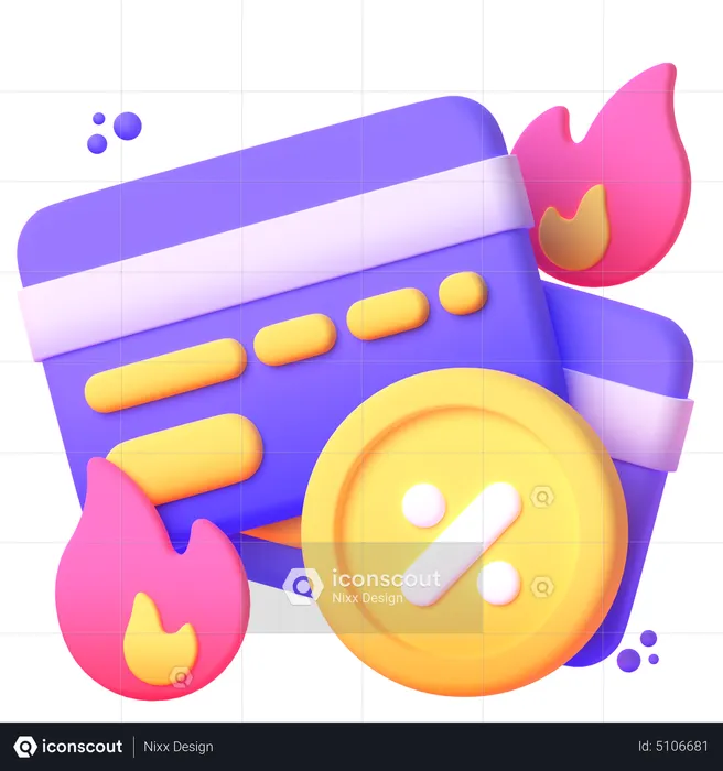 Credit Card Tax Increase  3D Icon