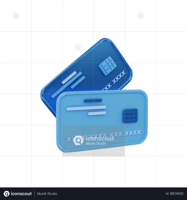 Credit Cards  3D Icon