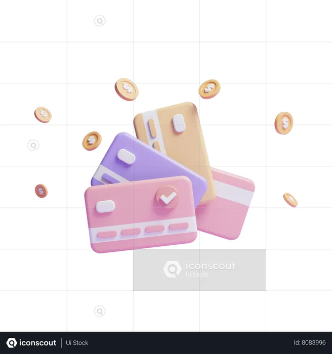 Credit Cards  3D Icon