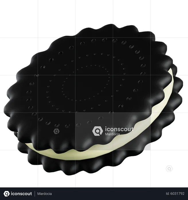 Biscuit à la crème  3D Icon