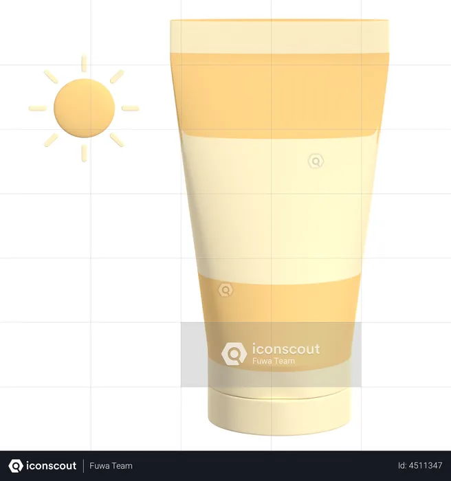 Crème solaire  3D Illustration