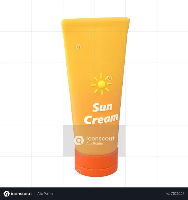 Crême solaire  3D Icon