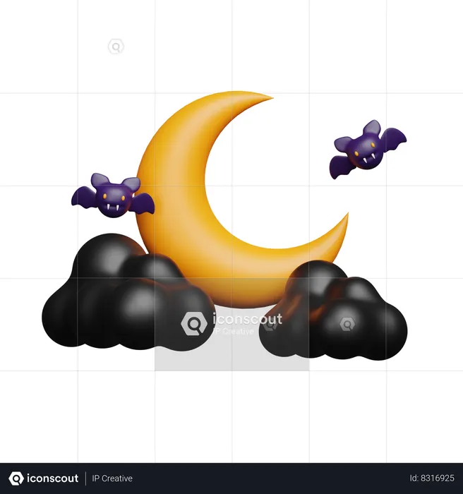 Crescent Moon  3D Icon