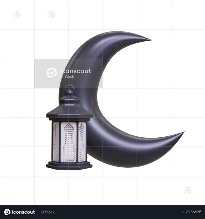 Crescent Moon  3D Icon