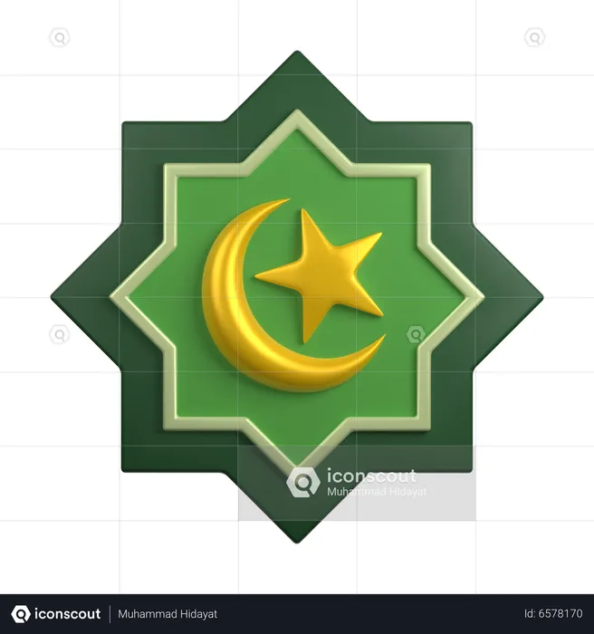 Crescent Moon  3D Icon