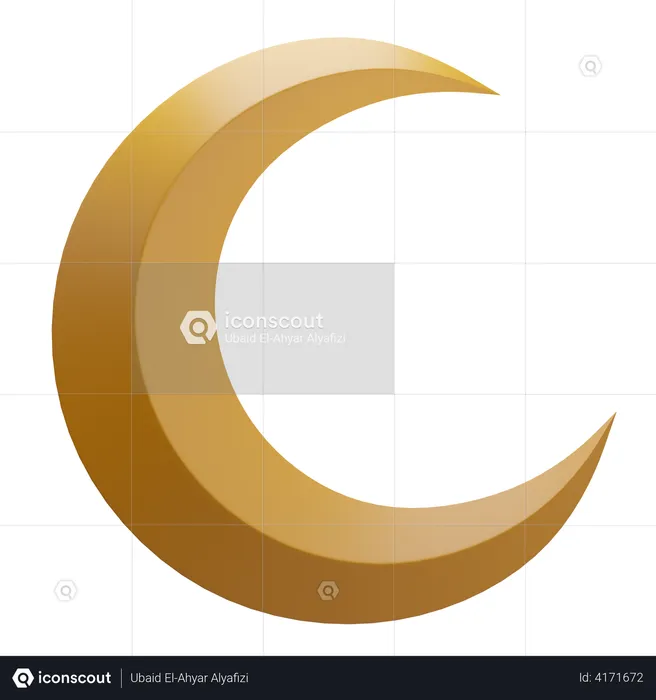 Crescent moon  3D Illustration