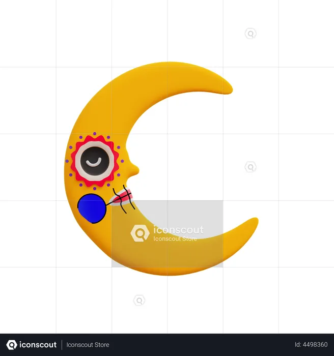Crescent Moon  3D Illustration