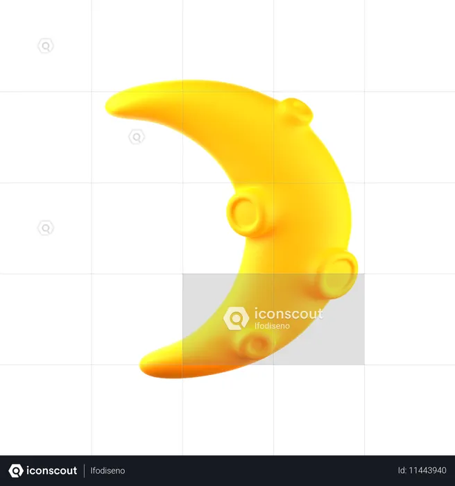 Crescent star  3D Icon
