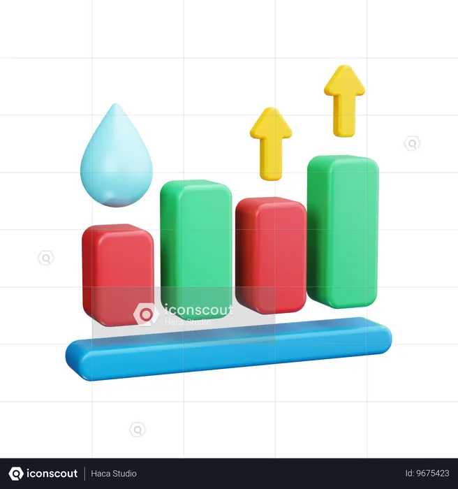 Crescimento da água  3D Icon