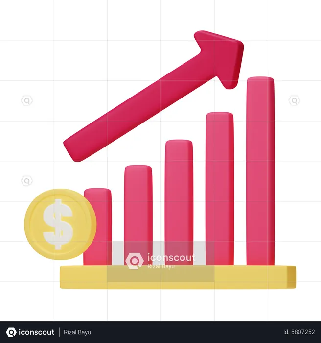 O crescimento do negócio  3D Icon