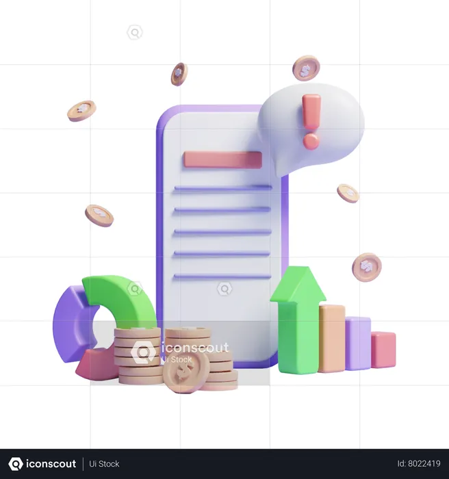 O crescimento do negócio  3D Icon