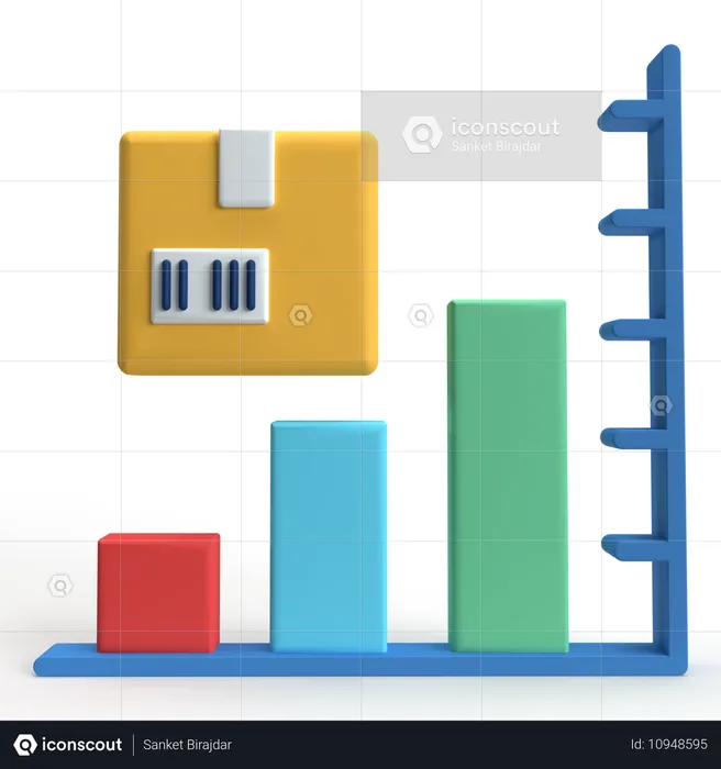 Crescimento do produto  3D Icon