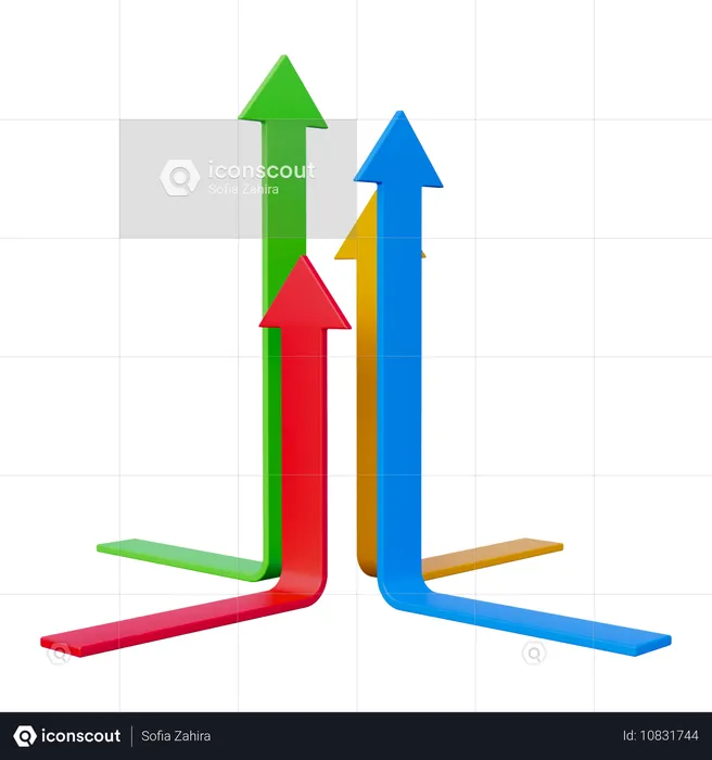 O crescimento do negócio  3D Icon