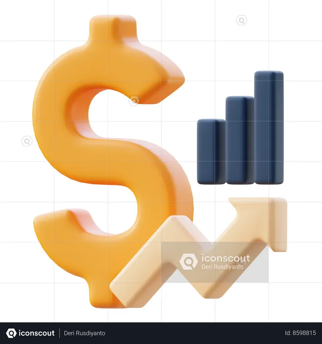 Crescimento Financeiro  3D Icon