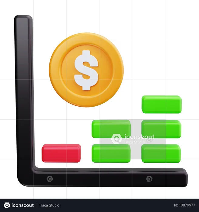 Crescimento Financeiro  3D Icon