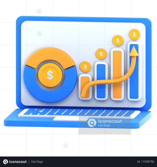 Crescimento Financeiro  3D Icon