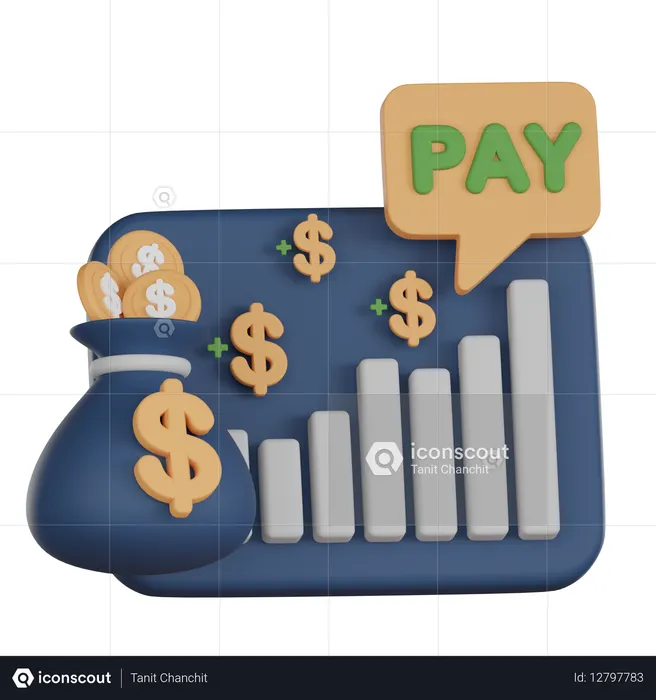 Crescimento financeiro  3D Icon