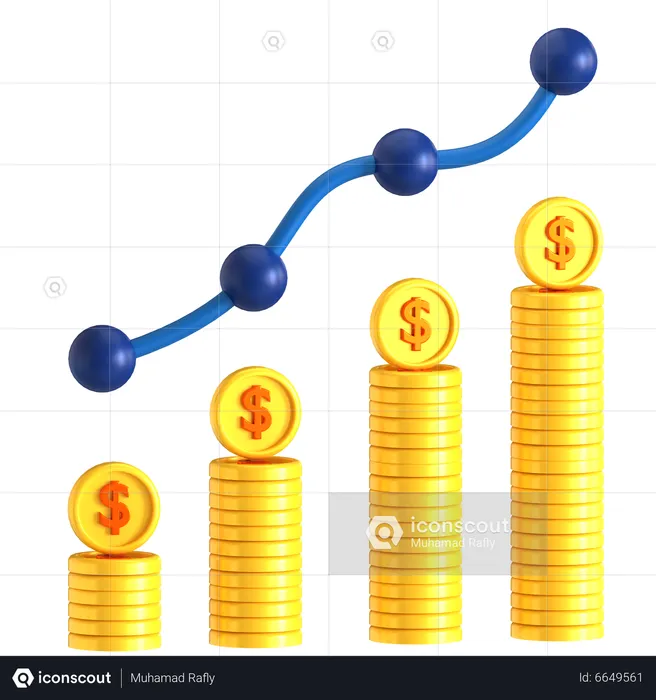 Crescimento financeiro  3D Icon