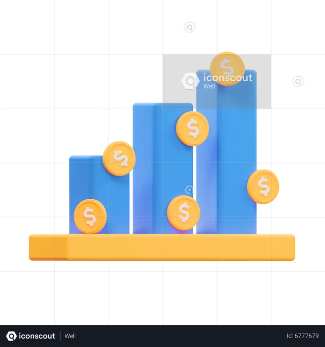 Crescimento financeiro  3D Icon