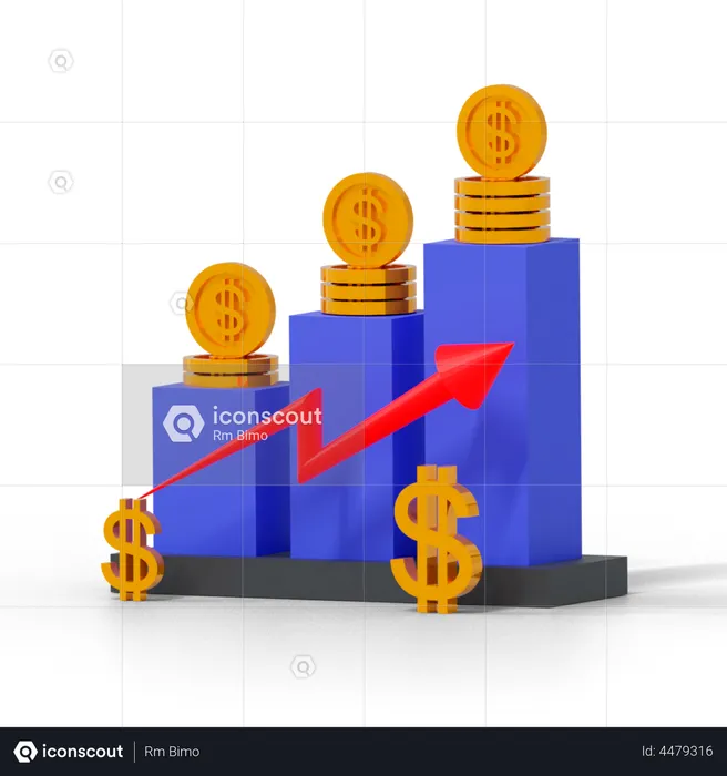 Crescimento monetário  3D Illustration