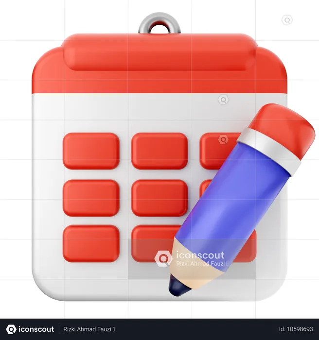 Criar calendário  3D Icon