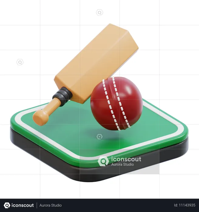 Cricket  3D Icon
