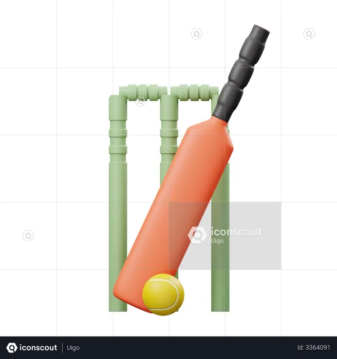 Cricket  3D Illustration