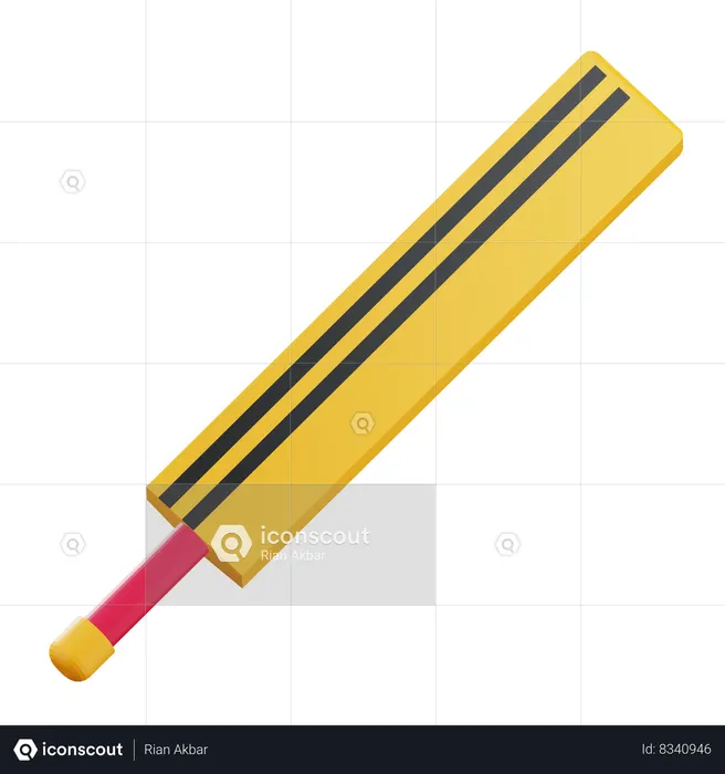Cricket Bat  3D Icon