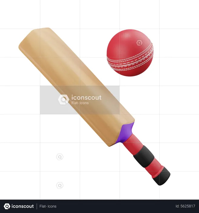 Cricket Bat  3D Illustration