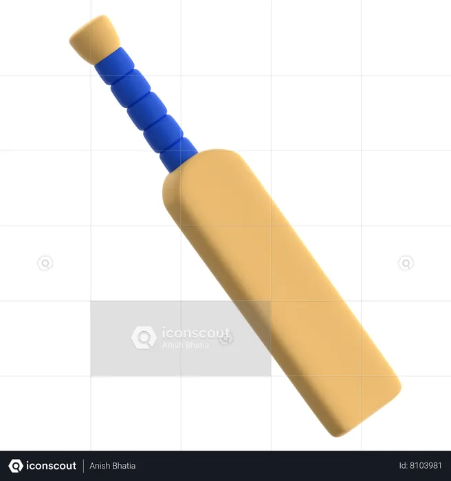 Cricket Bat  3D Icon