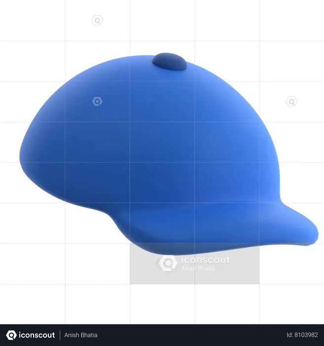 Cricket Cap  3D Icon