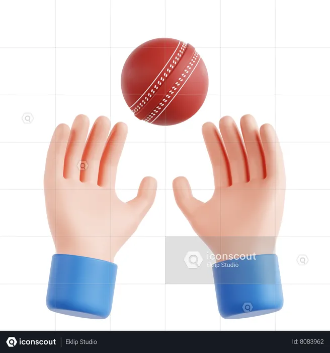 Cricket Catch  3D Icon