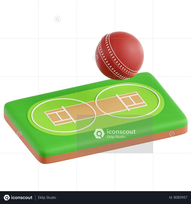 Cricket Field  3D Icon