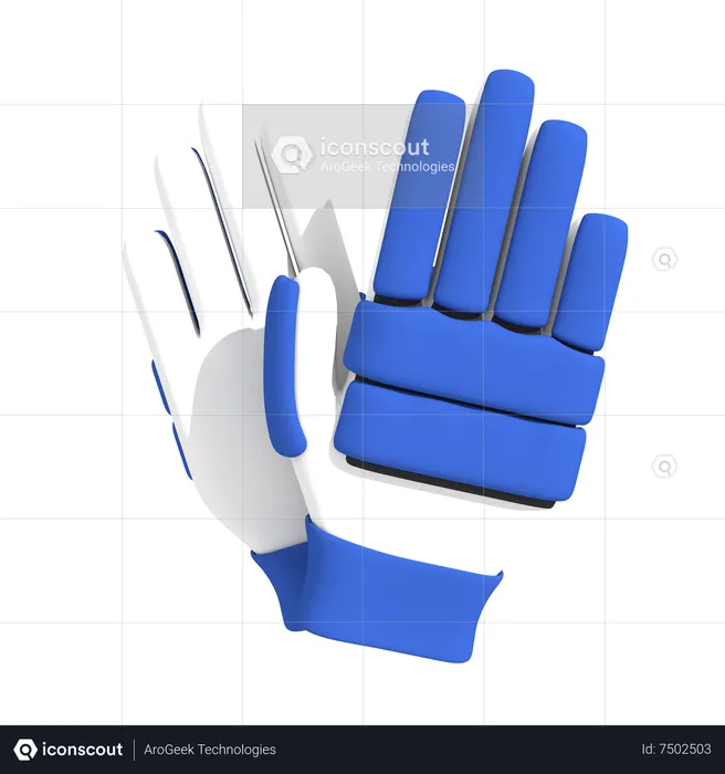 Cricket gloves  3D Icon