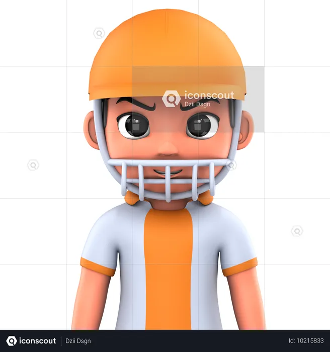 Cricket player  3D Icon