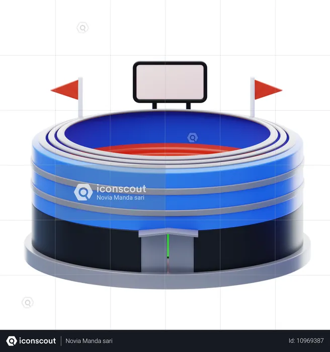 크리켓 경기장  3D Icon