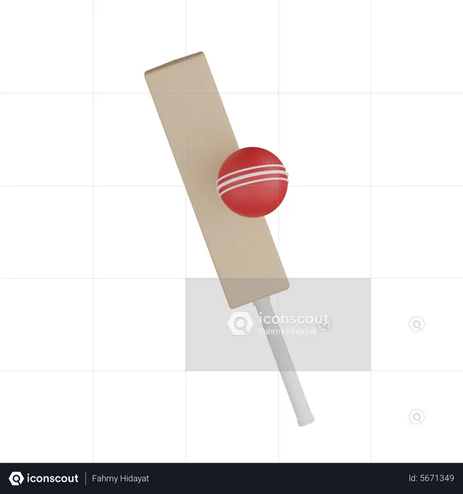 Cricketschläger  3D Icon