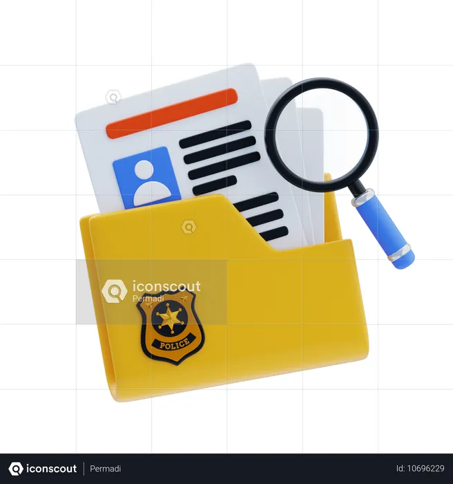 Crime Folder  3D Icon