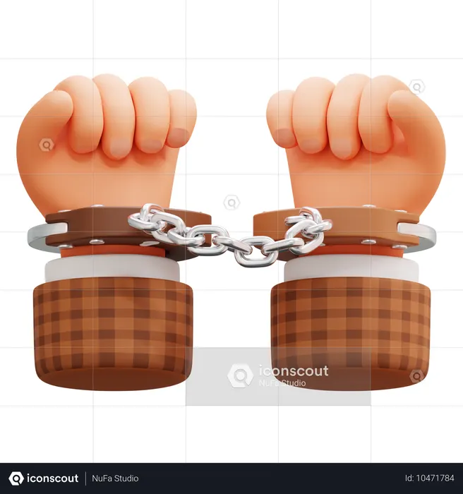 Criminal handcuffs  3D Icon