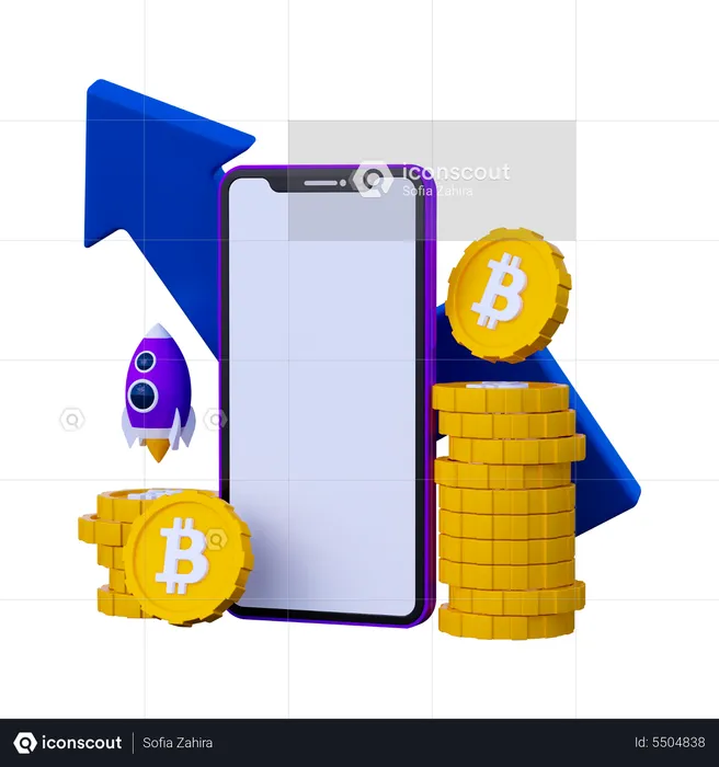 Criptografia financeira  3D Icon