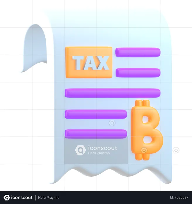 Impuesto criptográfico  3D Icon