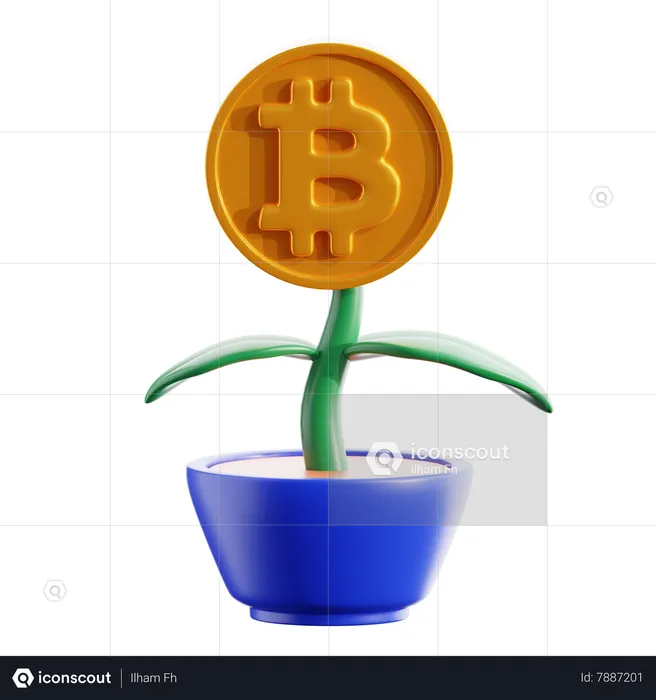 Investimento em criptografia  3D Icon