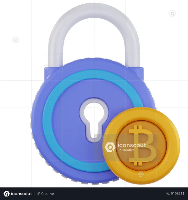 Bloqueio criptográfico  3D Icon