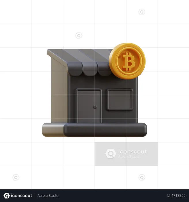 Mercado criptográfico  3D Illustration