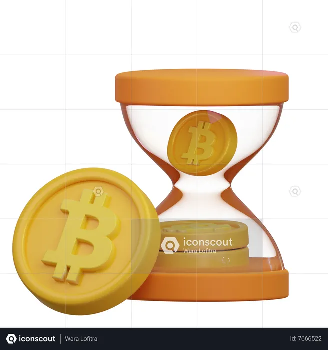 Reloj de arena criptográfico  3D Icon