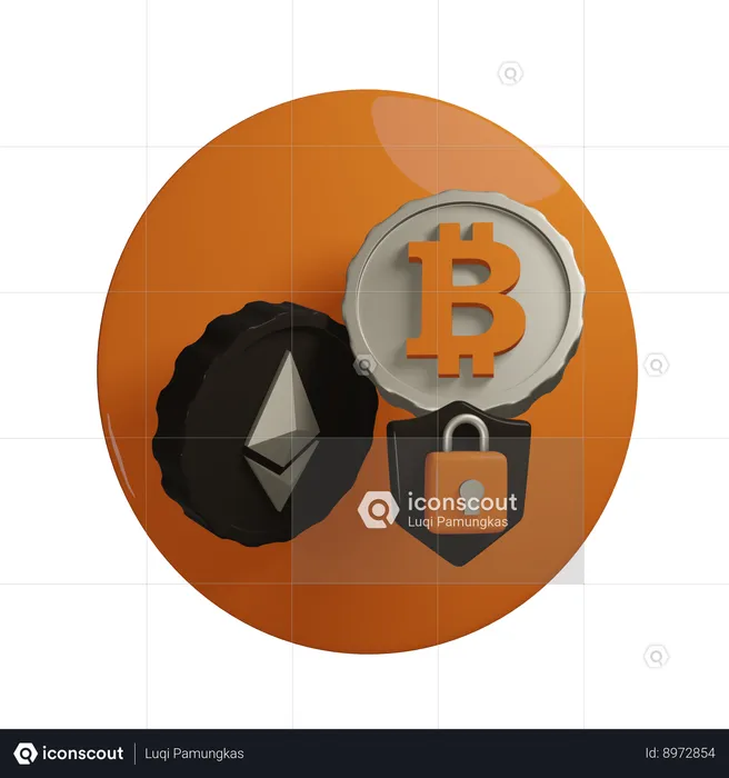 Seguridad criptográfica  3D Icon