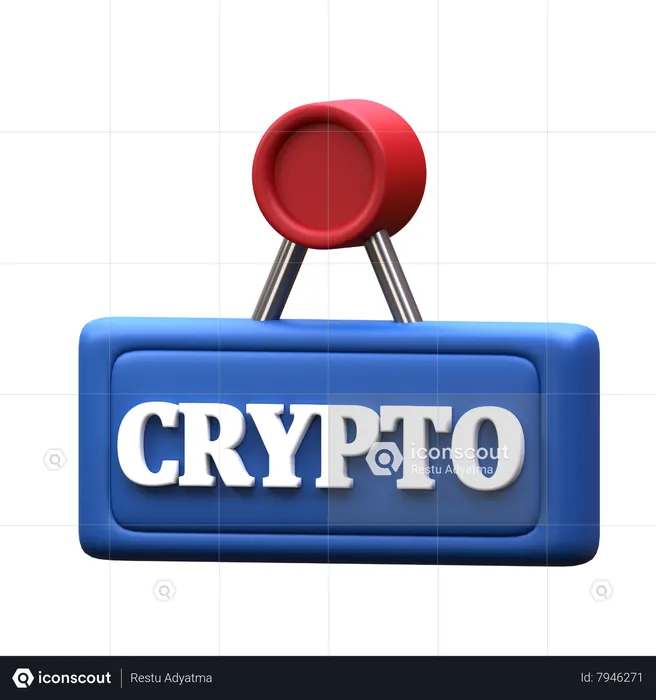 Sinal criptográfico  3D Icon