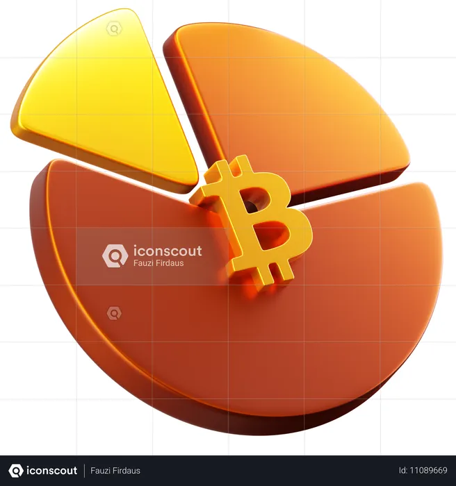 Gráfico de velas criptográficas  3D Icon