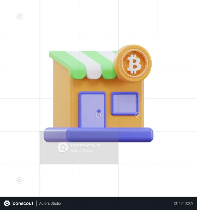 Mercado criptográfico  3D Illustration