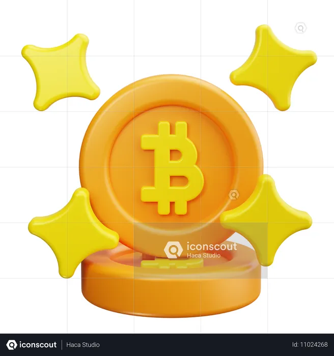 Moeda Criptomoeda  3D Icon